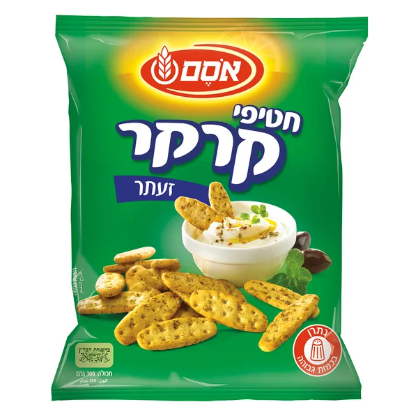חטיפי קרקר זעתר אסם 300 גרם