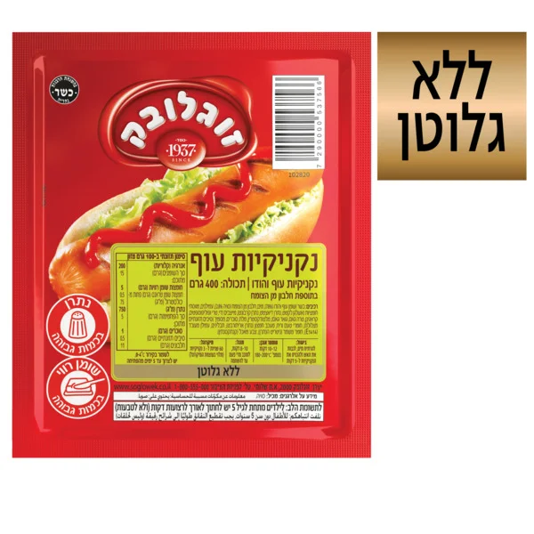 נקניקיות עוף זוגלובק, 400 גרם