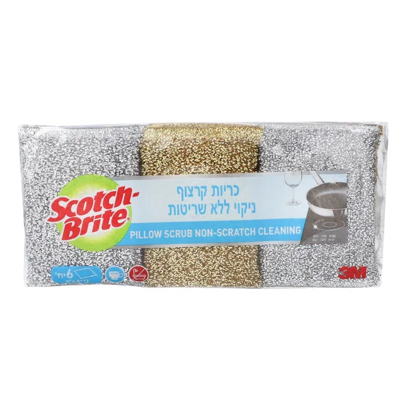 כרית קרצוף יפנית סקוטש ברייט 6 יחידות