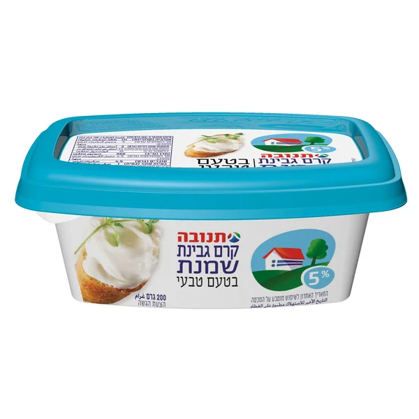 קרם גבינת שמנת %5 בטעם טבעי 200 גרם