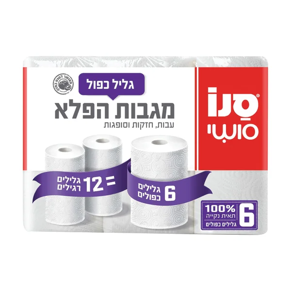 מגבות הפלא גליל כפול 6*12