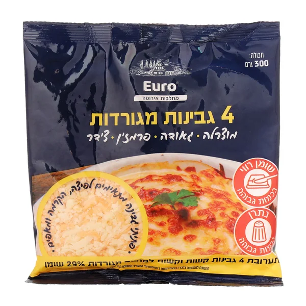 מיקס 4 גבינות מגורדות 300 גרם