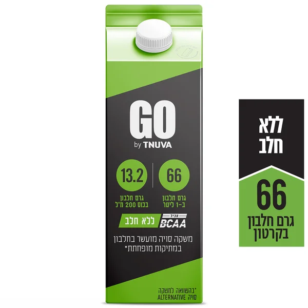 משקה סויה גו מועשר במתיקות מעודנת , 1 ליטר