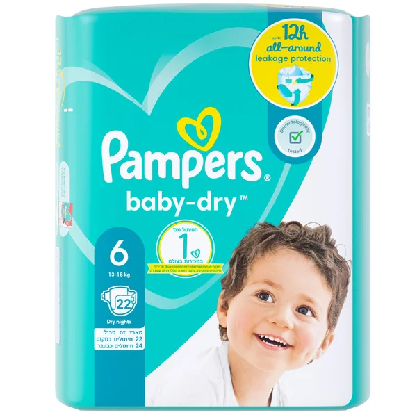פמפרס בייבי דריי מידה 6 22 יח'
