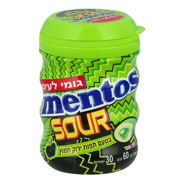 מסטיק מנטוס תפוח חמוץ בבקבוק 60 גרם
